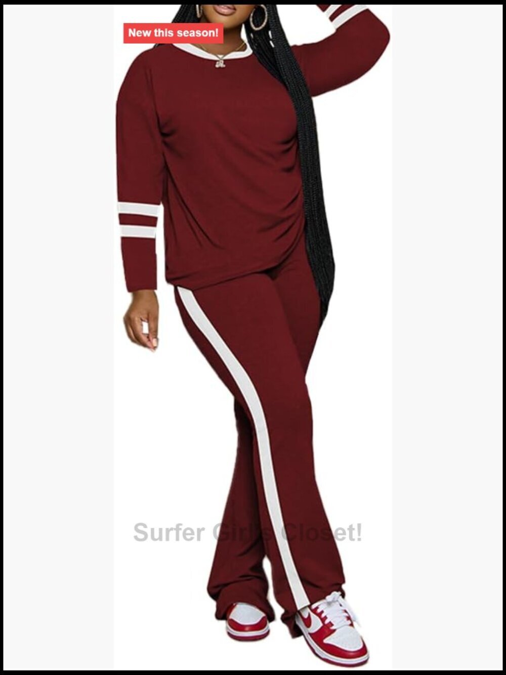 Long Sleeve Top and Flare Pants Lounge Set